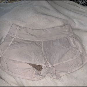 White Lulu Speed Up Shorts 2.5